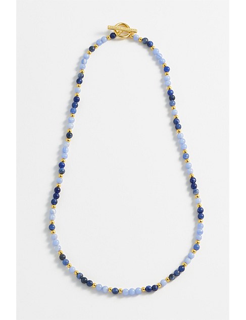 SEMI-PRECIOUS T-BAR NECKLACE