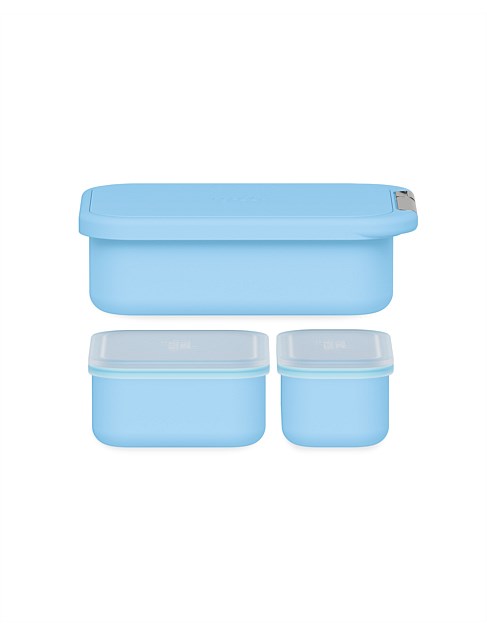 LUNCH CONTAINER WITH SILICONE LID 1.65L SKY BLUE