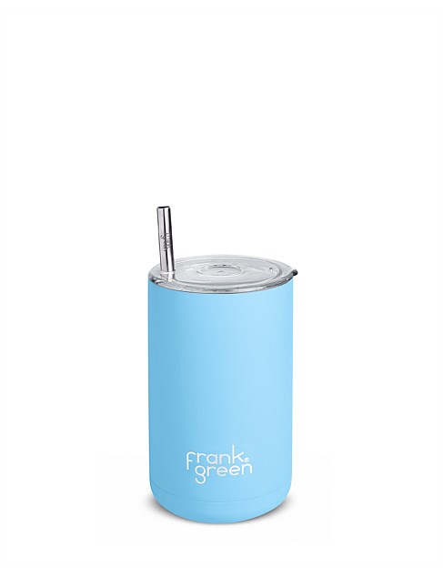 ICED COFFEE CUP WITH STRAW SKY BLUE 474ML