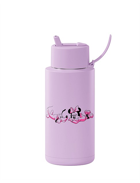 ULTIMATE CERAMIC REUSABLE BOTTLE W STRAW LID MINNIE & PLUTO