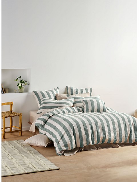 VINTAGE STRIPE KING QUILT COVER SET