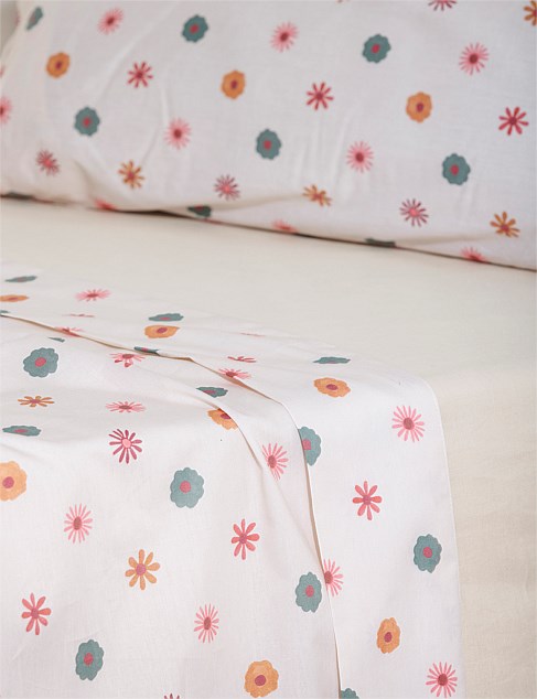 Wildflower Super King Flat Sheet