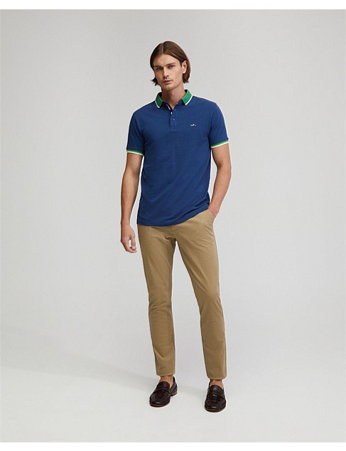 CAM CONTRAST COLLAR PIQUE POLO