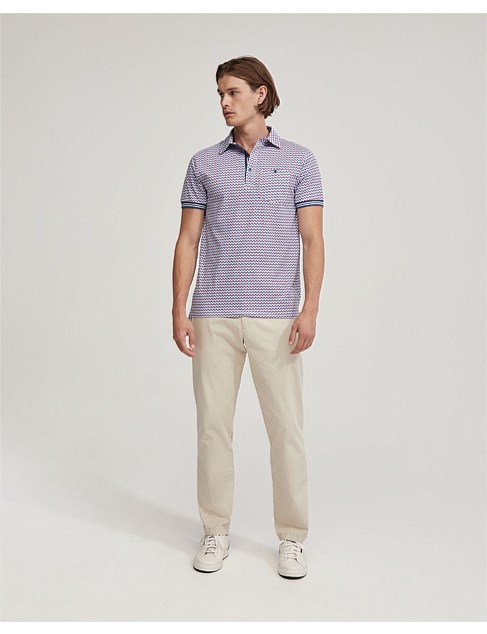 MILO COTTON JERSEY PRINTED POLO