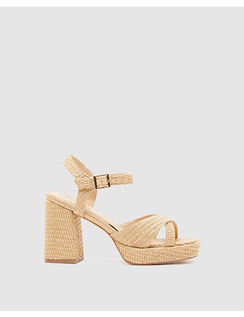 ELLY RAFFIA WEAVE PLATFORM