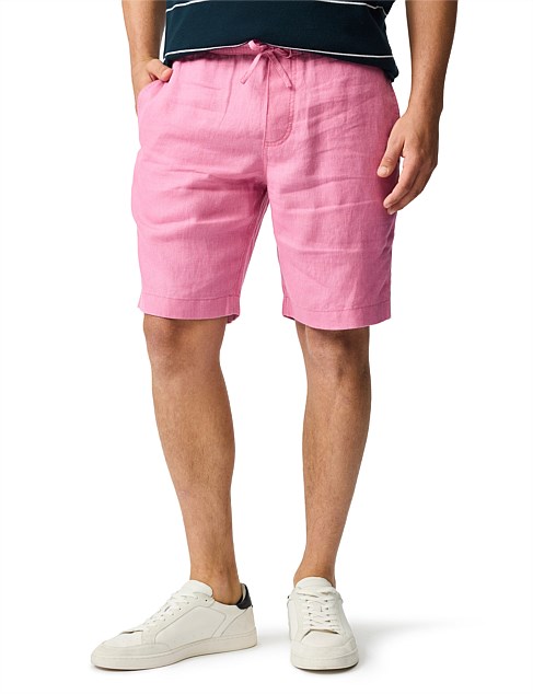 LINEN 9" RESORT SHORT-GERANIUM