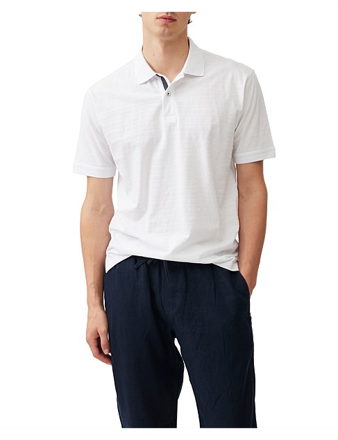 EVANS BAY SHORT SLEEVE POLO-SNOW