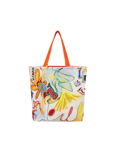 NADIA SPLICED SHOPPER TOTE