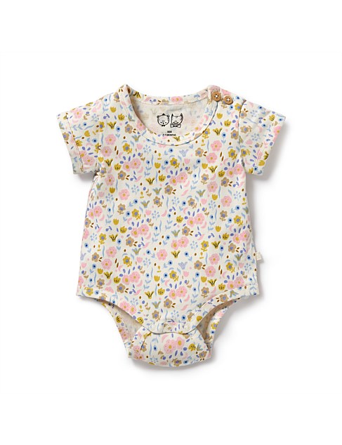 Ava Floral Organic Bodysuit