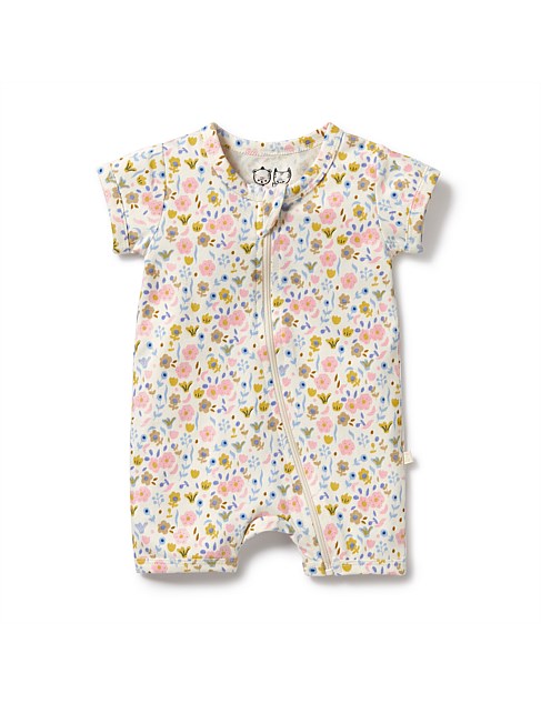 Ava Floral Organic Boyleg Zipsuit