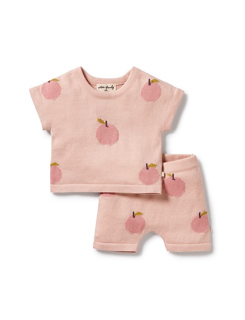 Just Peachy Organic Knitted Set