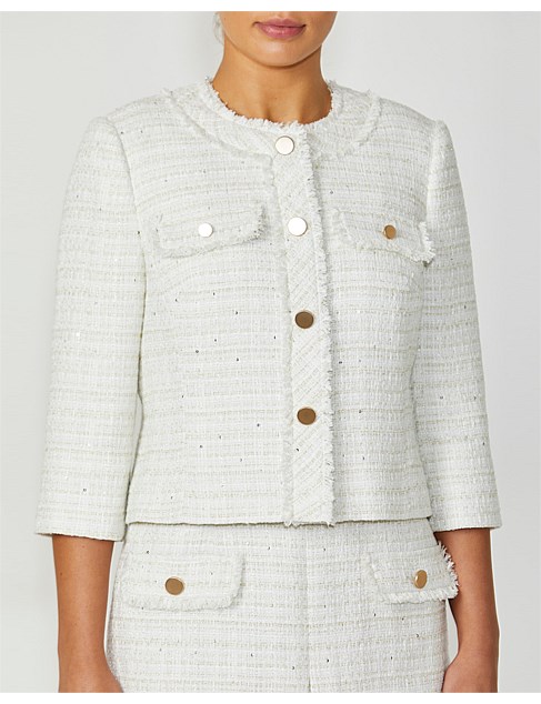 TABITHA IVORY TWEED JACKET