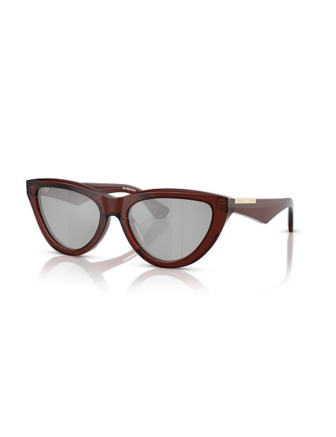 Cat Eye BROWN CLEAR MIRROR SILVER 80 Sunglasses