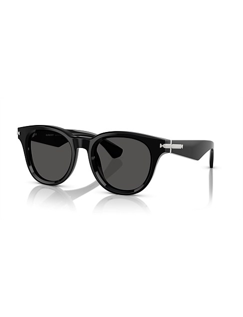 Round BLACK DARK GREY Sunglasses