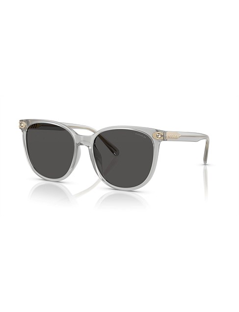 Round GREY GREY SOLID Sunglasses