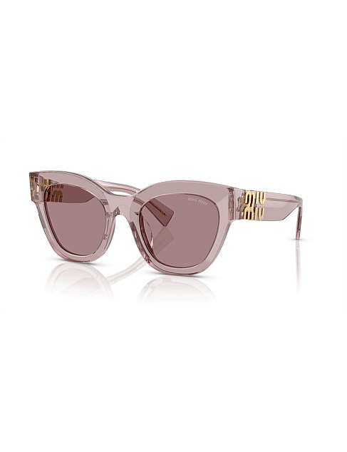 Square VIOLET LIGHT PURPLE BROWN Sunglasses