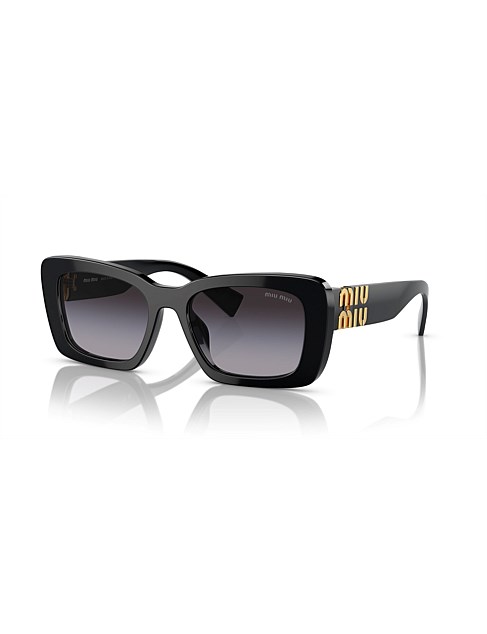 Rectangle BLACK GRADIENT GREY Sunglasses