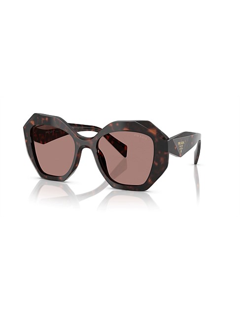 Irregular HAVANA LIGHT BROWN Sunglasses