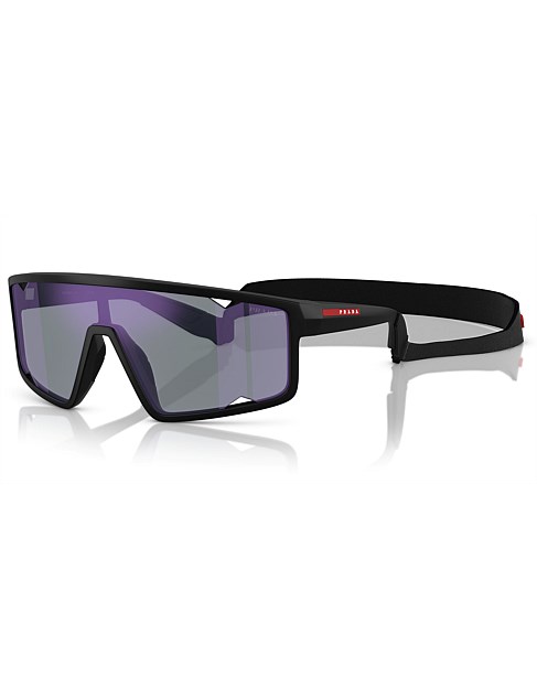 Rectangle BLACK DARK BLUE MIRROR VIOLET Sunglasses