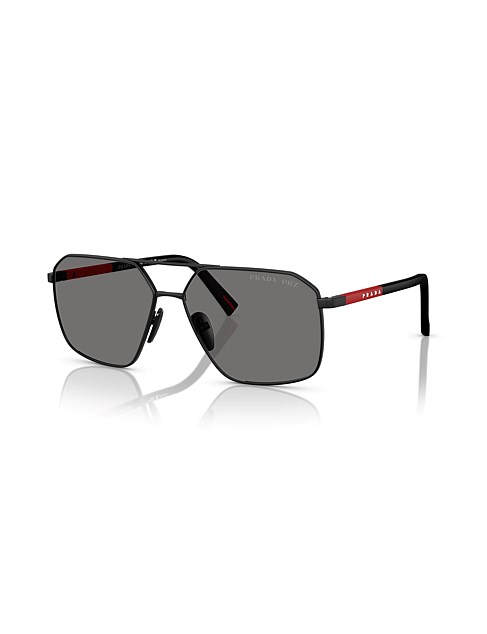 Irregular BLACK DARK GREY POLAR Sunglasses