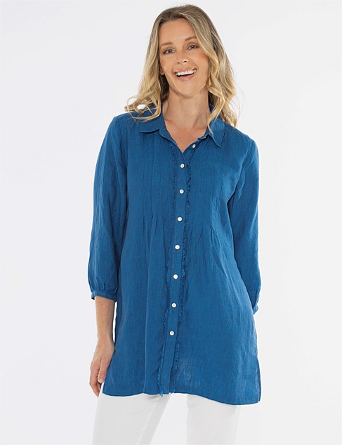 Frayed Edge Tunic Shirt