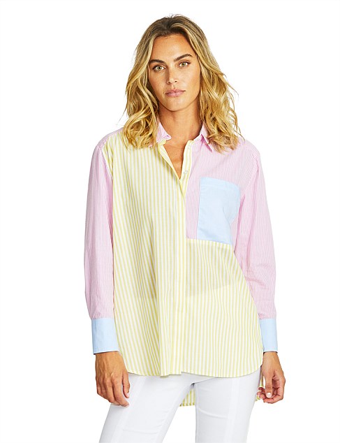 Cruz Spliced Stripe Shirt