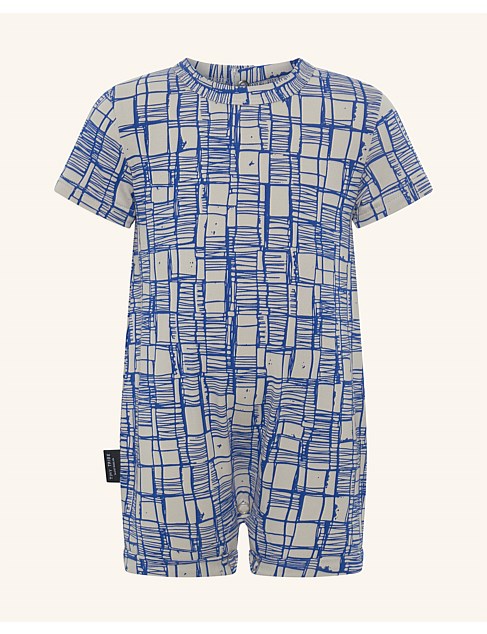 Sketched Check Romper