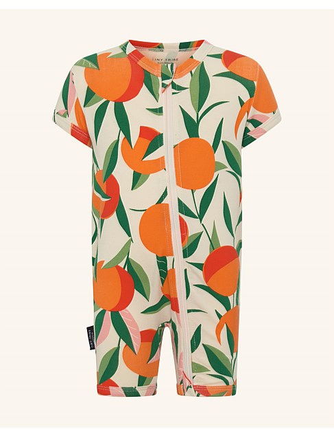 Orange Grove Zip Romper