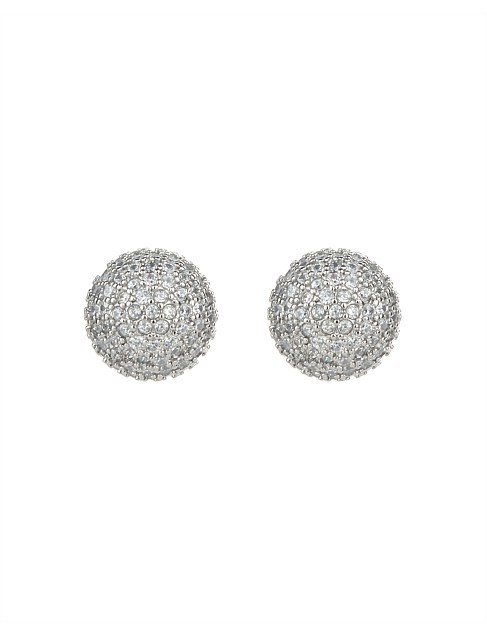 PAVE BALL STUD EARRINGS