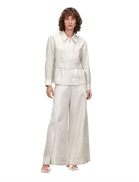 EUROPEAN LINEN WRAP PANT