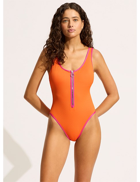 Beach Bound Retro Tank One Piece Swimsuit