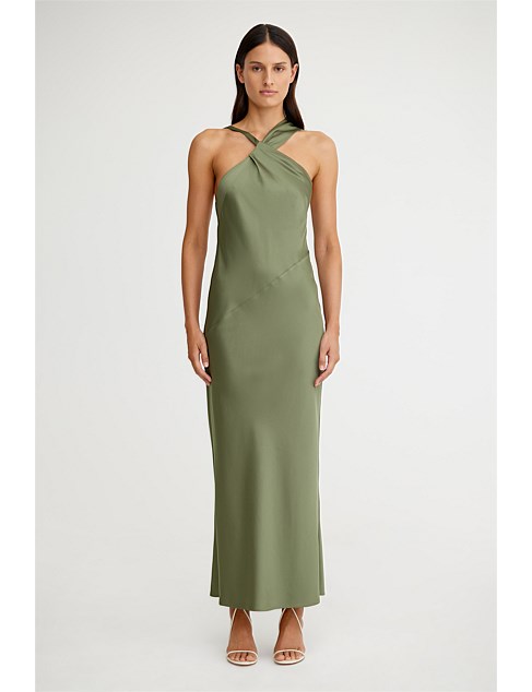 LUCILE DRAPED MAXI DRESS