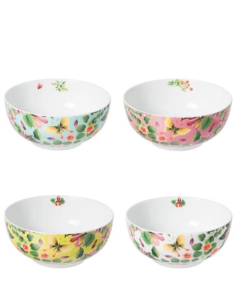 IKEBANA DAMASK CEREAL BOWL 16CM Set 4