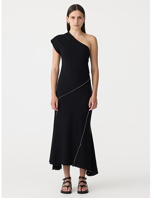 asymmetric one shoulder dress