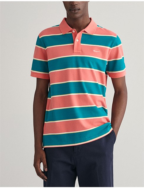 Multi Striped Piqué Polo Shirt