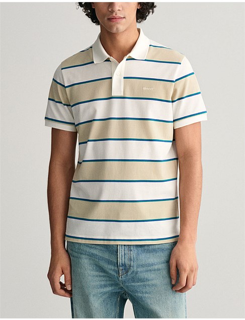 Multi Striped Piqué Polo Shirt