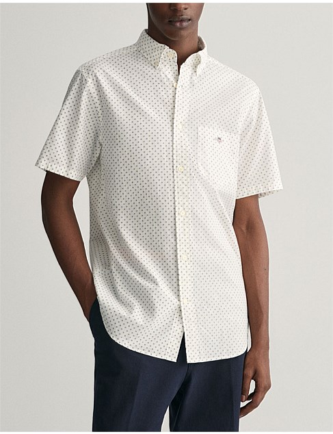 Regular Fit Micro Print Short Sleeve Shirt