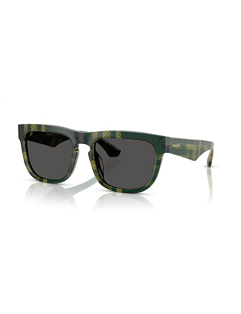 Square GREEN DARK GREY Sunglasses