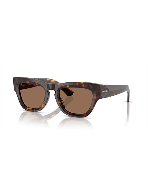 Irregular HAVANA DARK BROWN Sunglasses