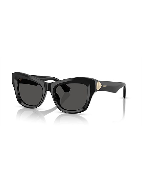 Cat Eye BLACK DARK GREY Sunglasses