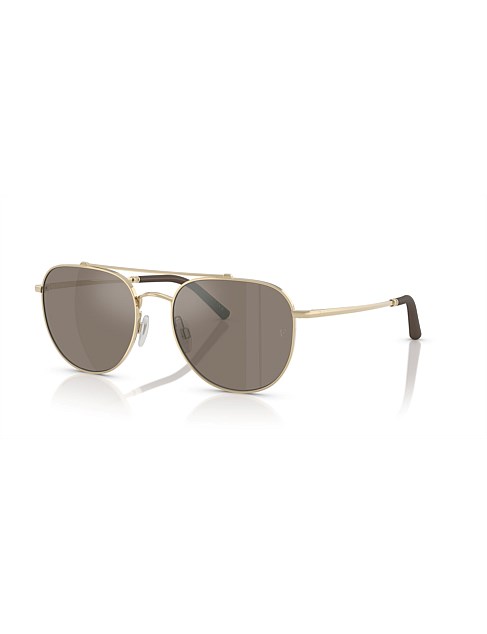 R-10 Pilot GOLD SIERRA GOLD FLASH MIRROR Sunglasses