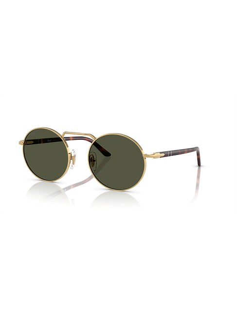 Rectangle GOLD GREEN Sunglasses