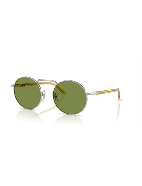 Rectangle SILVER GREEN LIGHT Sunglasses