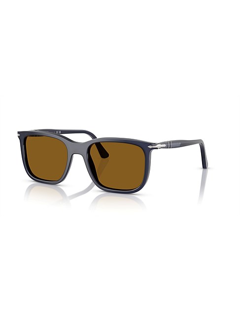 RENZO Rectangle BLUE BROWN Sunglasses