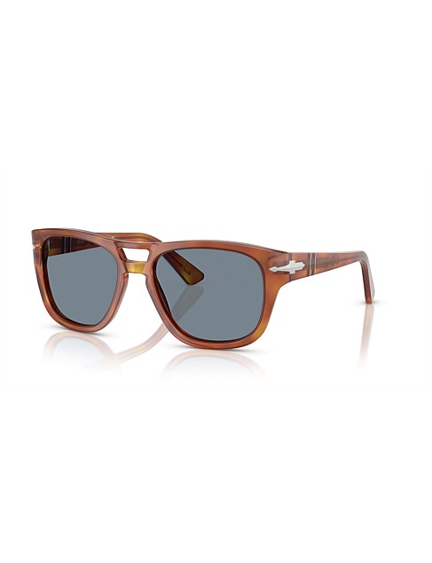 Square BROWN BLUE Sunglasses