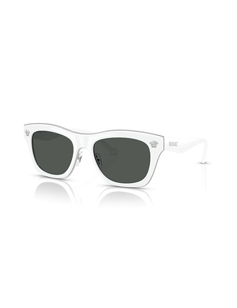 Rectangle WHITE DARK GREY Sunglasses