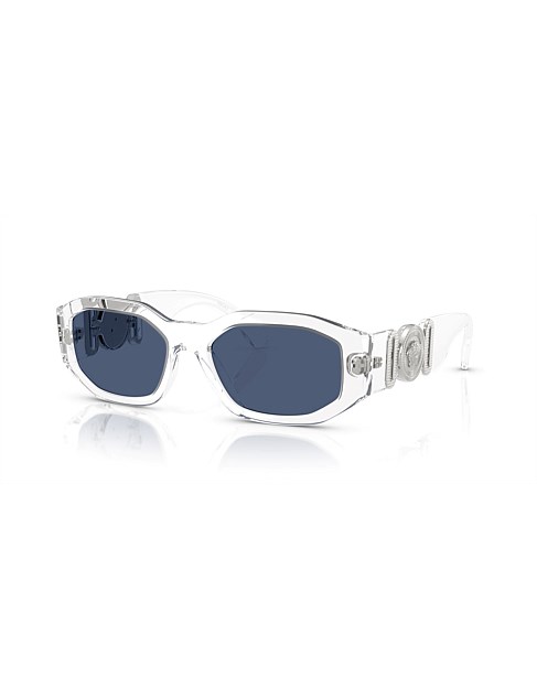 Irregular CLEAR DARK BLUE Sunglasses