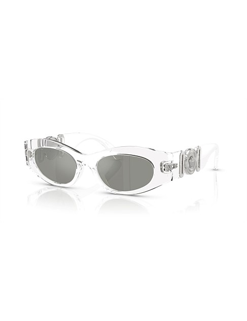 Oval CLEAR GREEN MIRROR SILVER Sunglasses