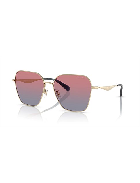 CW189 Irregular GOLD BLUE SADDLE GRADIENT Sunglasses