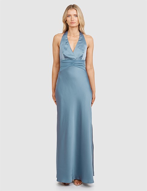 ALICIA HALTER SATIN GOWN